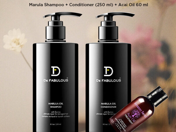 De Fabulous Marula Oil Shampoo & Conditioner ÃƒÆ’Ã‚Â¢ÃƒÂ¢Ã¢â‚¬Å¡Ã‚Â¬ÃƒÂ¢Ã¢â€šÂ¬Ã…â€œ 250ml + Acai Oil 59ml -