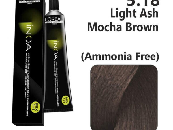 Loreal Professiona Inoa 5.18 Light Ash Mocha Brown 60Gm