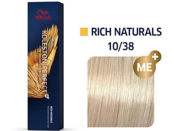 Wella Professionals Koleston Perfect Hair Color # 10/38 Lightest Blonde Golden Pearl 60 Ml