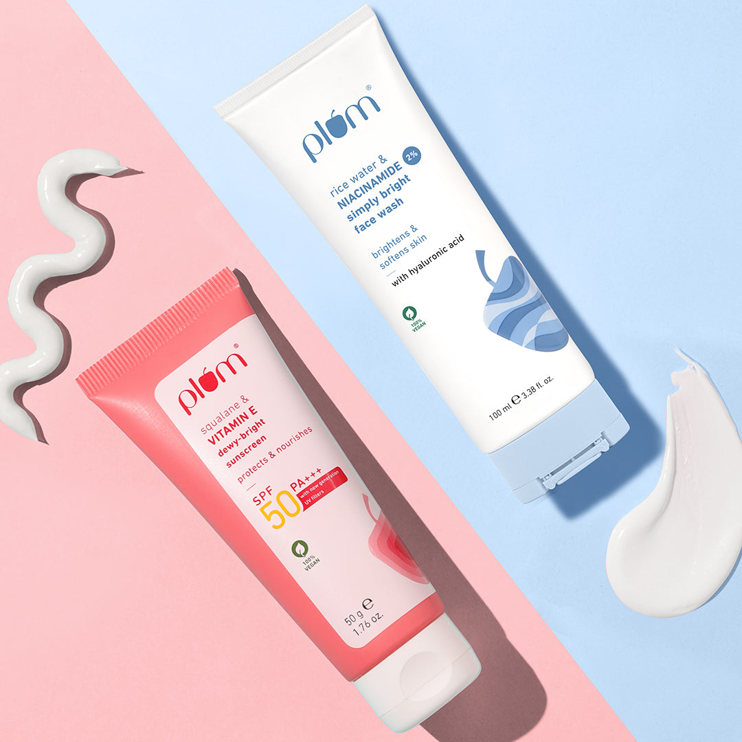 Plum sunscreen and facewash Plum sunscreen and facewash