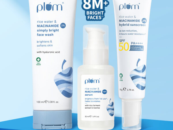 Plum Niacinamide  Rice Water Clearly Bright Combo