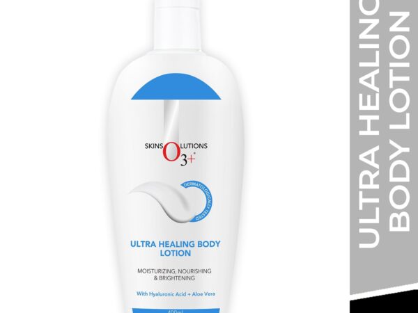 O3+ Ultra Healing Brightening Body Lotion Moisturiser With Hyaluronic Acid & Aloe Vera(400Ml)