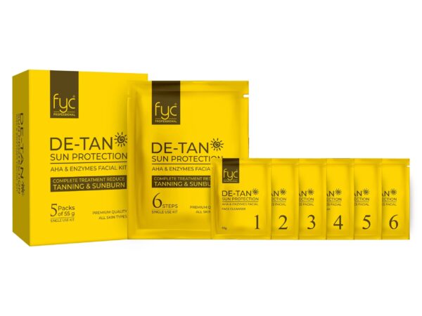 De-Tan Pouch Facial Kit - Sun Protection AHA & Enzymes Facial Kit
