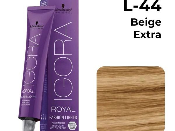 Schwarzkopf professional igora royal fashion lights permanent highlight color creme L-44 beige extra
