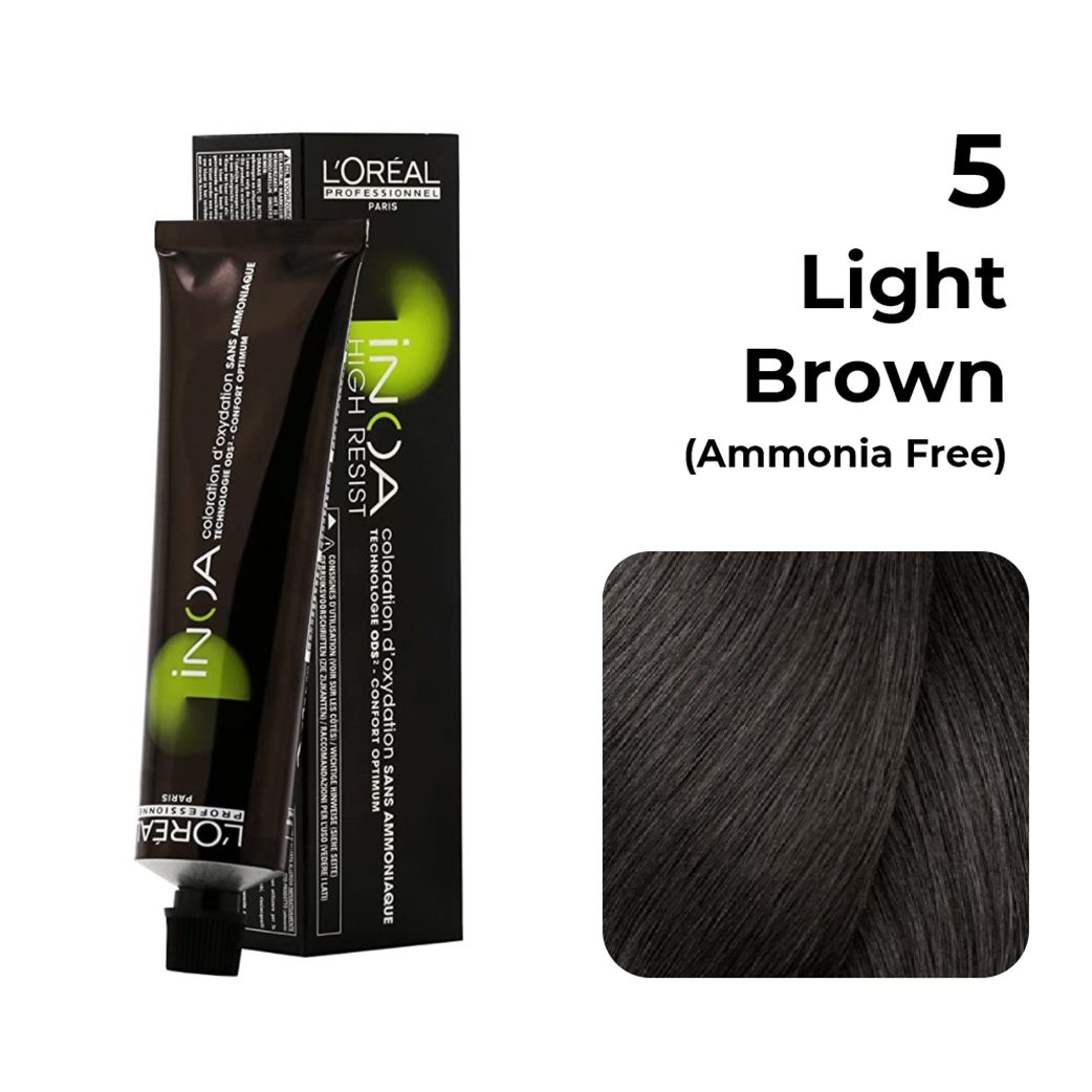 l oreal professionnel paris inoa ammonia free permanent hair color 5 light brown 1